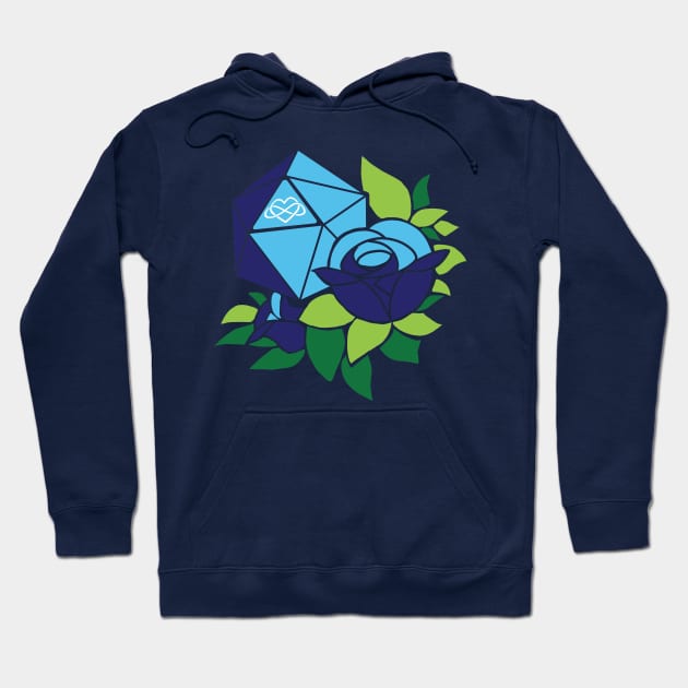 Pretty POLY Rose Polyamory Pride Hoodie by thedicegoddess